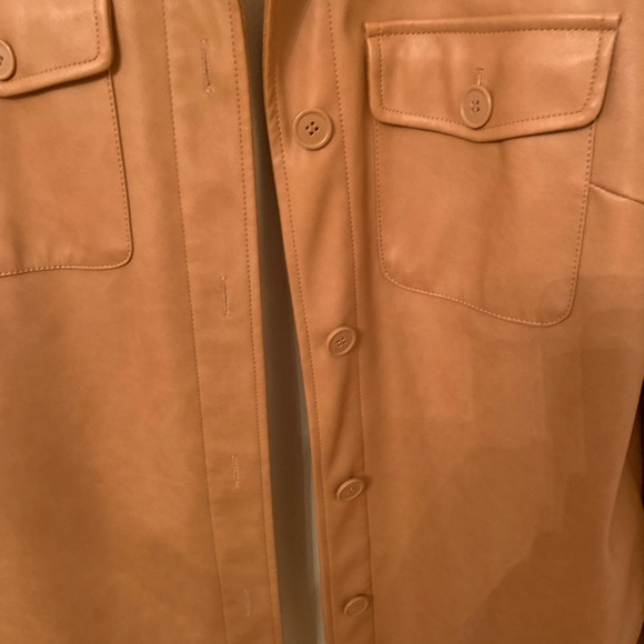 Faux Leather button down Jacket - Picture 3 of 4